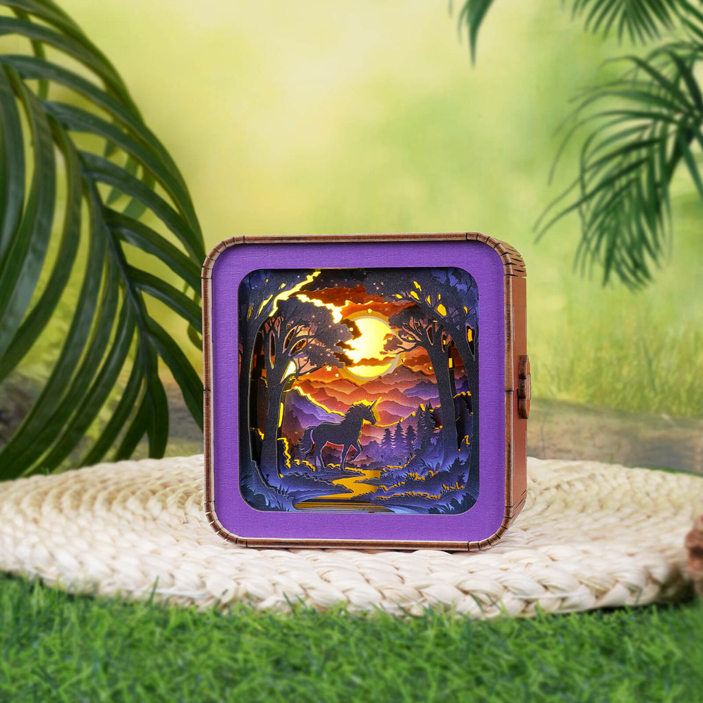 Forest Fantasy Unicorn Kit- 3D Wooden Puzzle Night Light