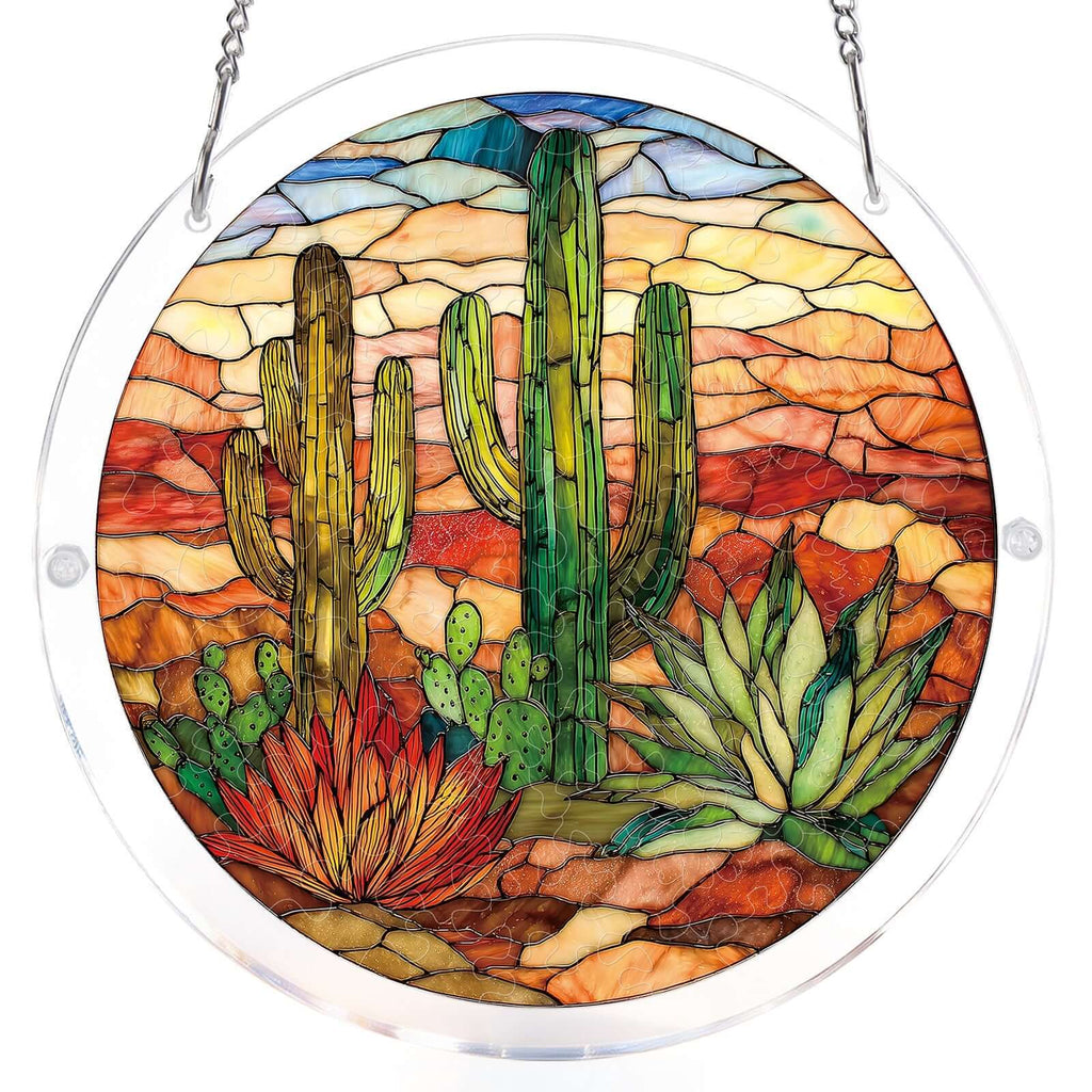 Sunset Cactus Light Suncatcher-Acrylic Window Art