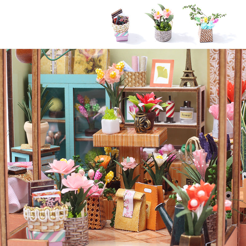 Jenny's Greenhouse - DIY Dollhouse Kit,3D Wooden Puzzle