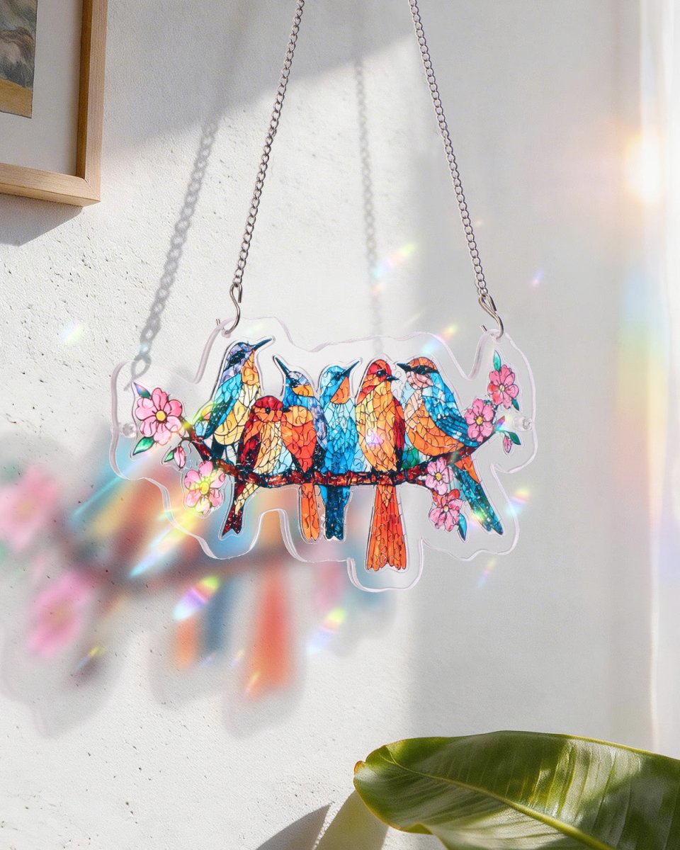 Blossom Songbirds Light Suncatcher-Acrylic Window Art