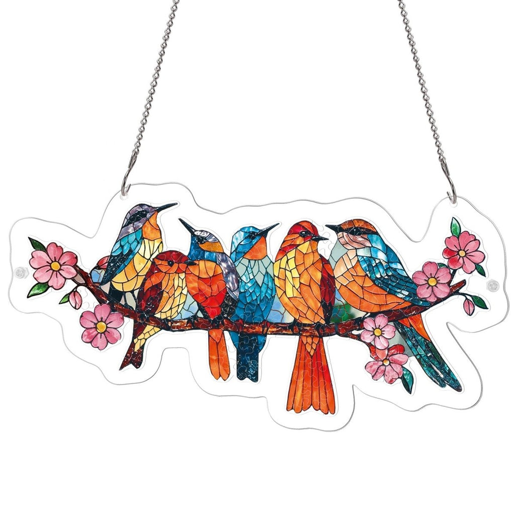 Blossom Songbirds Light Suncatcher-Acrylic Window Art