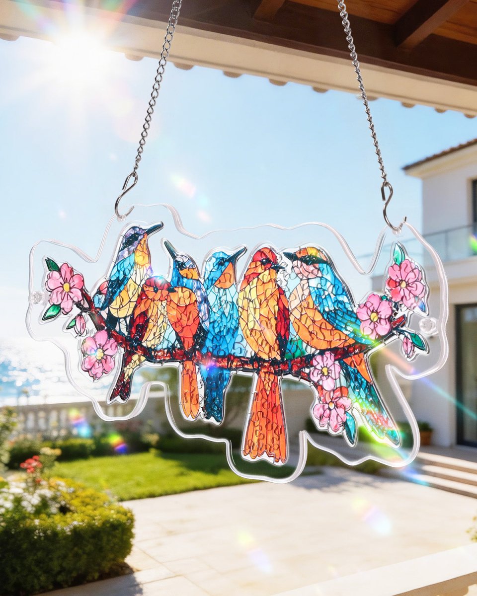 Blossom Songbirds Light Suncatcher-Acrylic Window Art