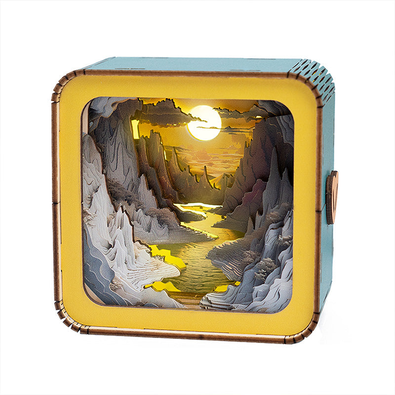 Long River Sunset Kit - 3D Wooden Puzzle Night Light