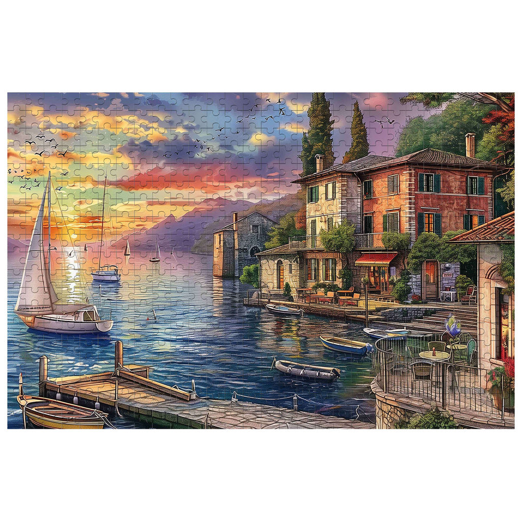 Golden Twilight Haven 500 / 1000 Piece Puzzle