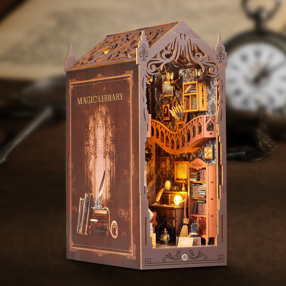 Magic House - DIY Book Nook Kit,3D Wooden Puzzle