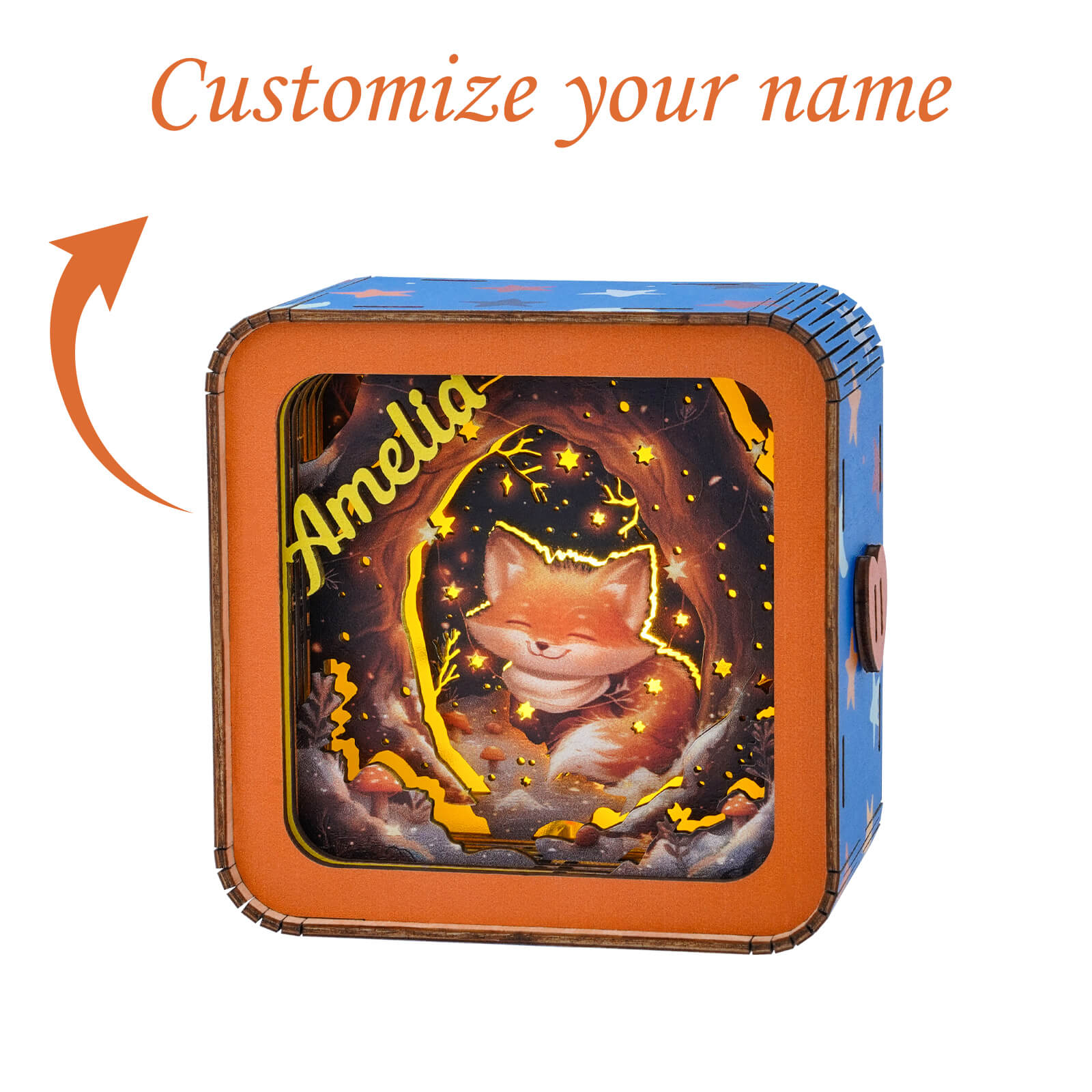 Star Fox Kit - Personalized 3D Wooden Puzzle Night Light