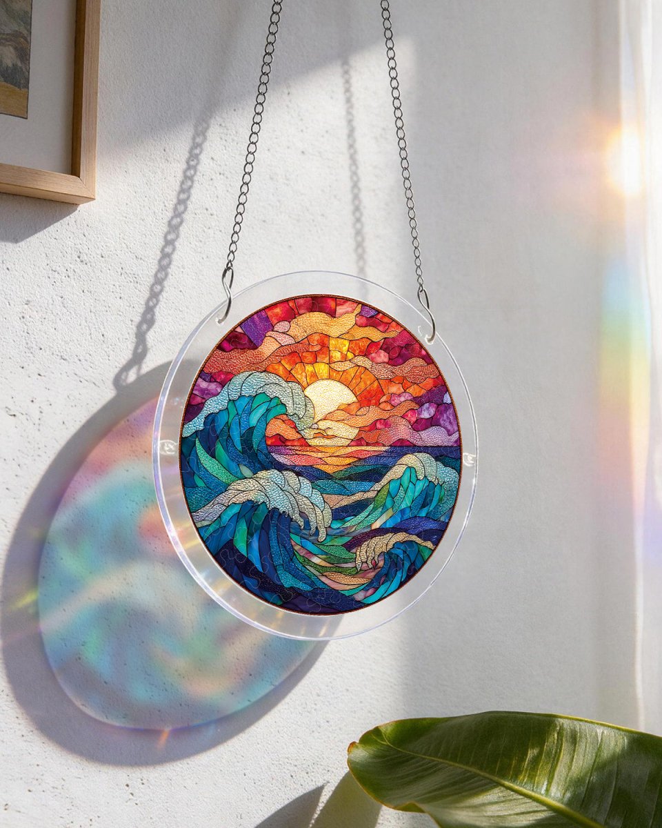 Chasing the Sun Sea Light Suncatcher-Acrylic Window Art