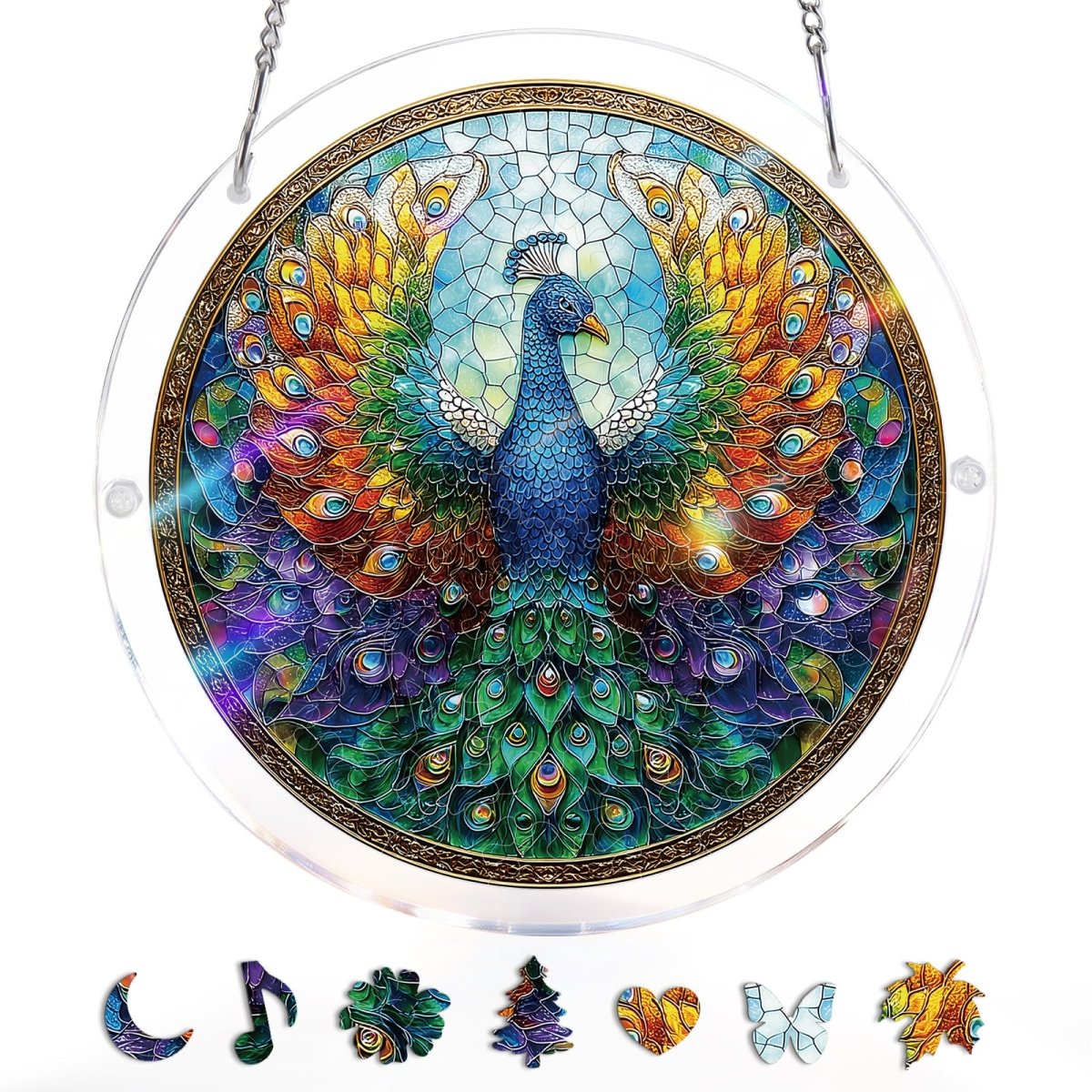 Peacock of Radiance Light Suncatcher-Acrylic Window Art