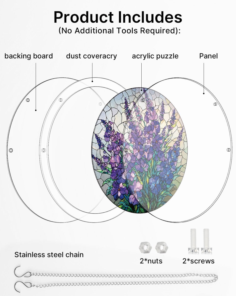 Violet Garden Grace Light Suncatcher-Acrylic Window Art