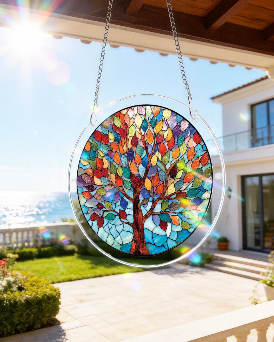 Vivid Tree of Life Light Suncatcher-Acrylic Window Art