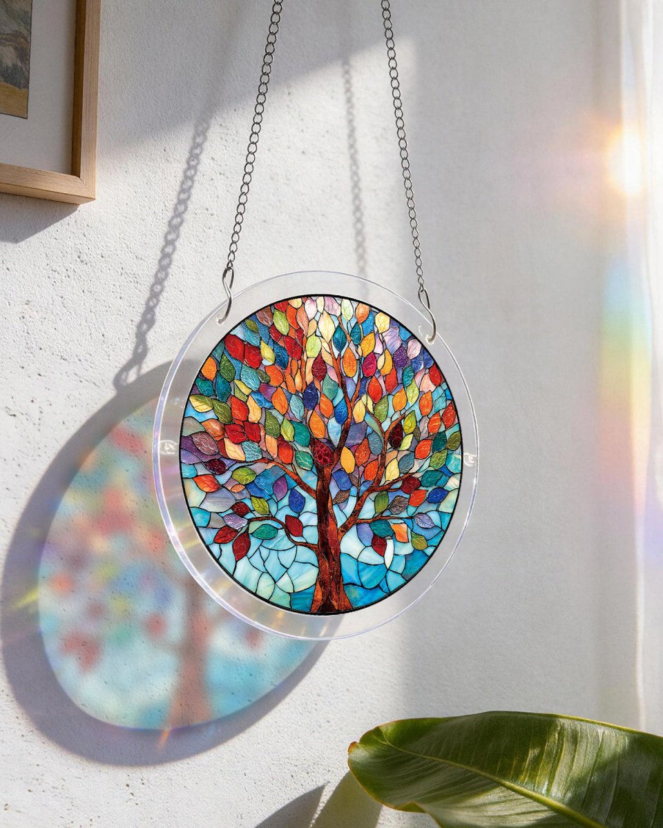 Vivid Tree of Life Light Suncatcher-Acrylic Window Art