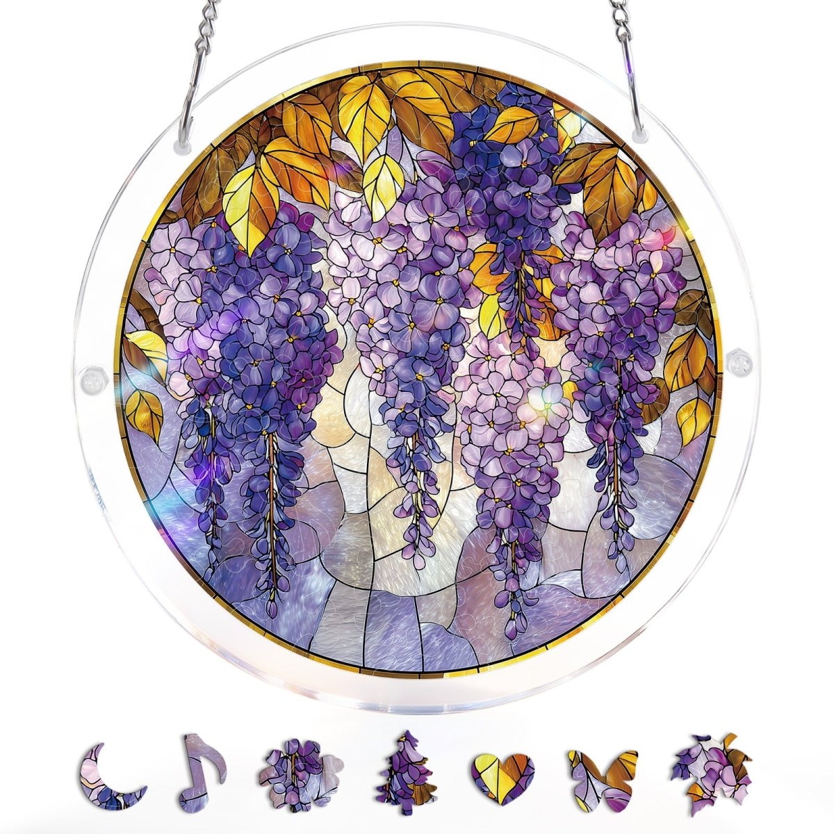 Wisteria in Glasslight Light Suncatcher-Acrylic Window Art