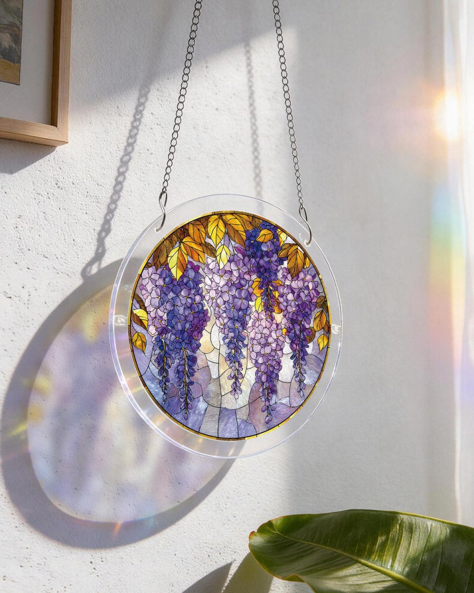 Wisteria in Glasslight Light Suncatcher-Acrylic Window Art
