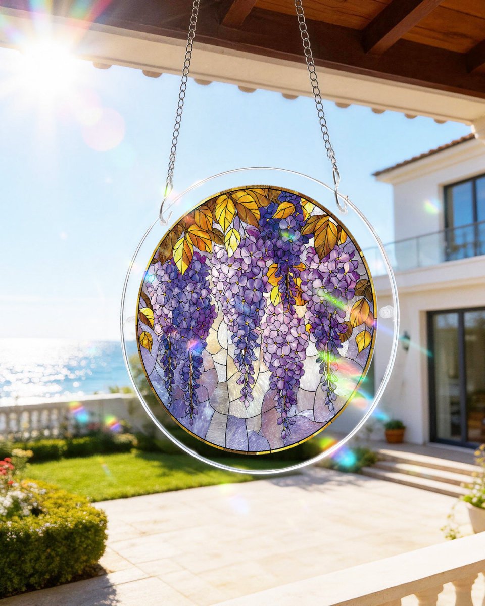 Wisteria in Glasslight Light Suncatcher-Acrylic Window Art