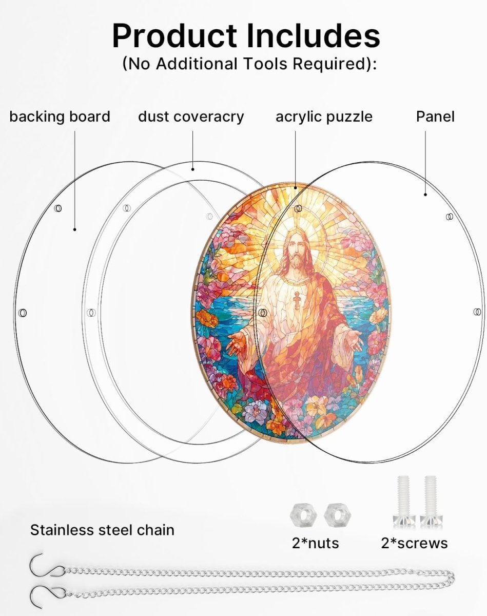 Holy Light of Jesus Light Suncatcher-Acrylic Window Art