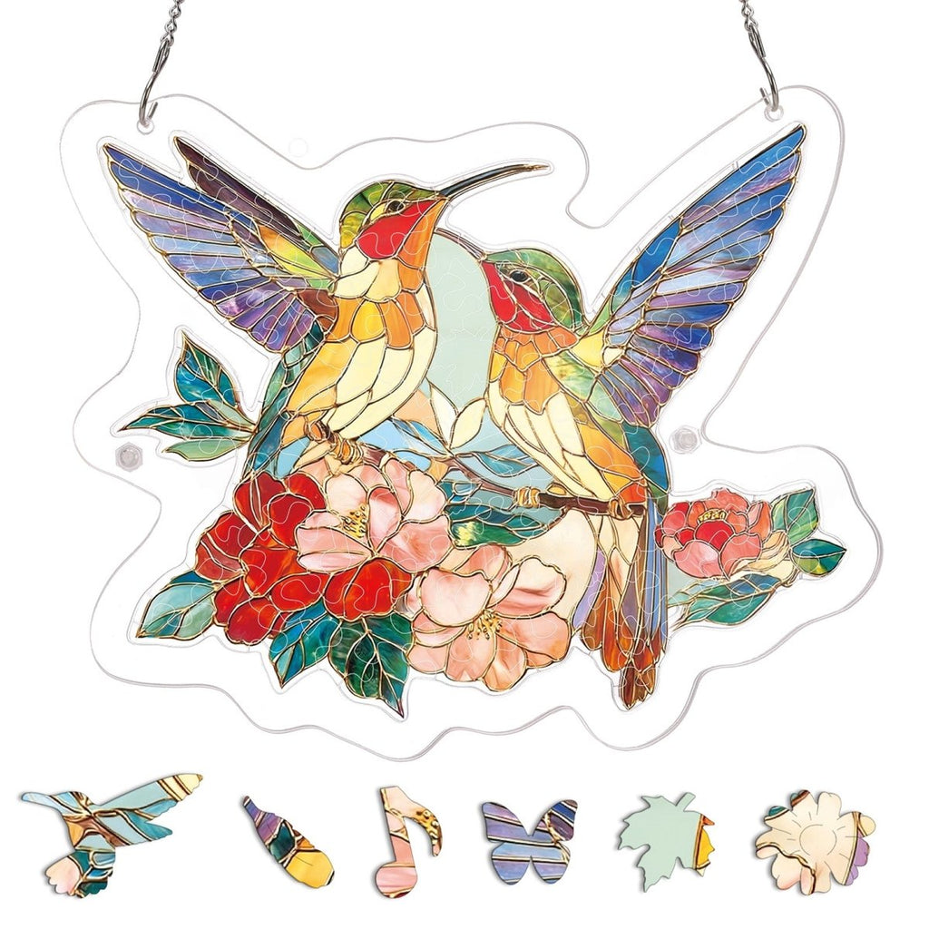 Two Birds of Spring Light Suncatcher-Acrylic Window Art