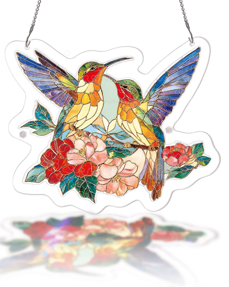 Two Birds of Spring Light Suncatcher-Acrylic Window Art