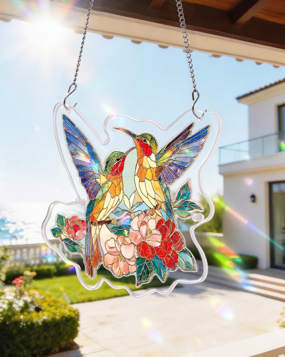 Two Birds of Spring Light Suncatcher-Acrylic Window Art
