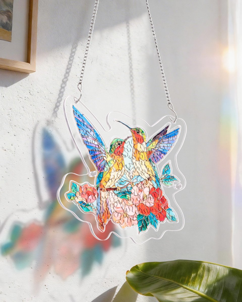 Two Birds of Spring Light Suncatcher-Acrylic Window Art