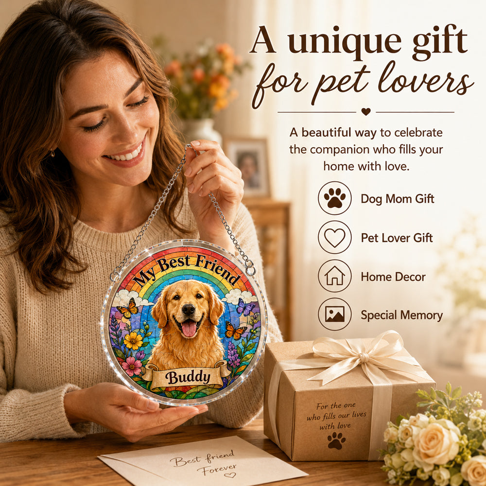Customize Acrylic Jigsaw Puzzle Suncatcher - My Best Friend