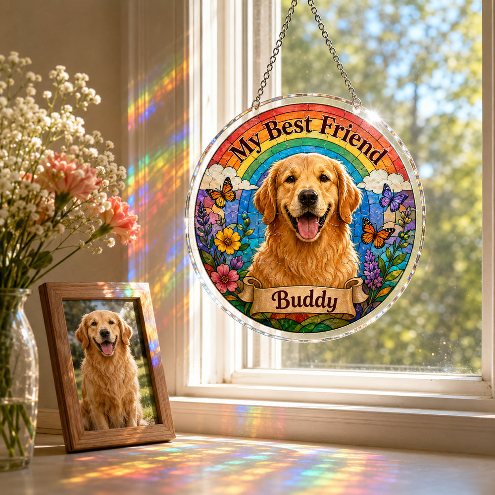 Customize Acrylic Jigsaw Puzzle Suncatcher - My Best Friend