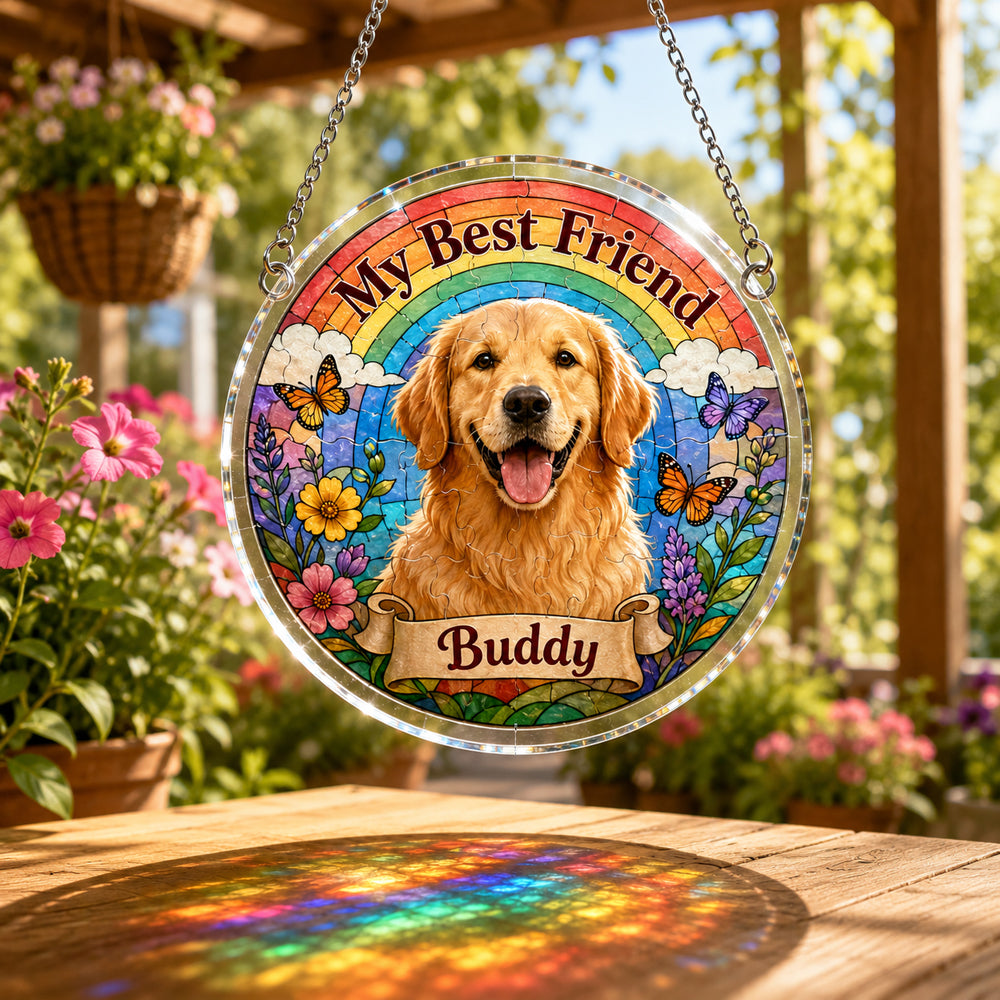 Customize Acrylic Jigsaw Puzzle Suncatcher - My Best Friend