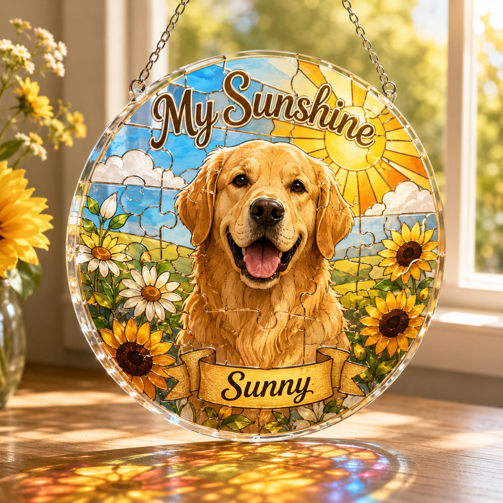 Customize Acrylic Jigsaw Puzzle Suncatcher - My Sunshine