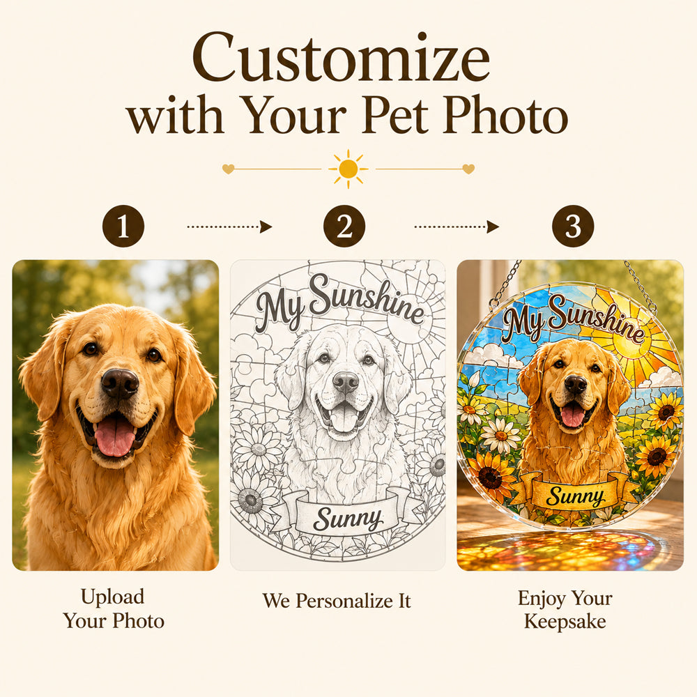 Customize Acrylic Jigsaw Puzzle Suncatcher - My Sunshine