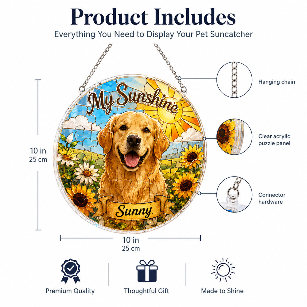 Customize Acrylic Jigsaw Puzzle Suncatcher - My Sunshine