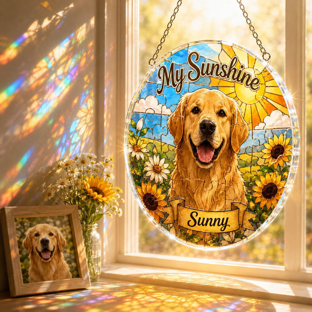 Customize Acrylic Jigsaw Puzzle Suncatcher - My Sunshine