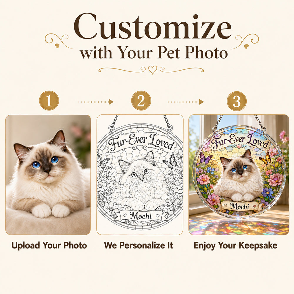 Customize Acrylic Jigsaw Puzzle Suncatcher - Fur-Ever Loved