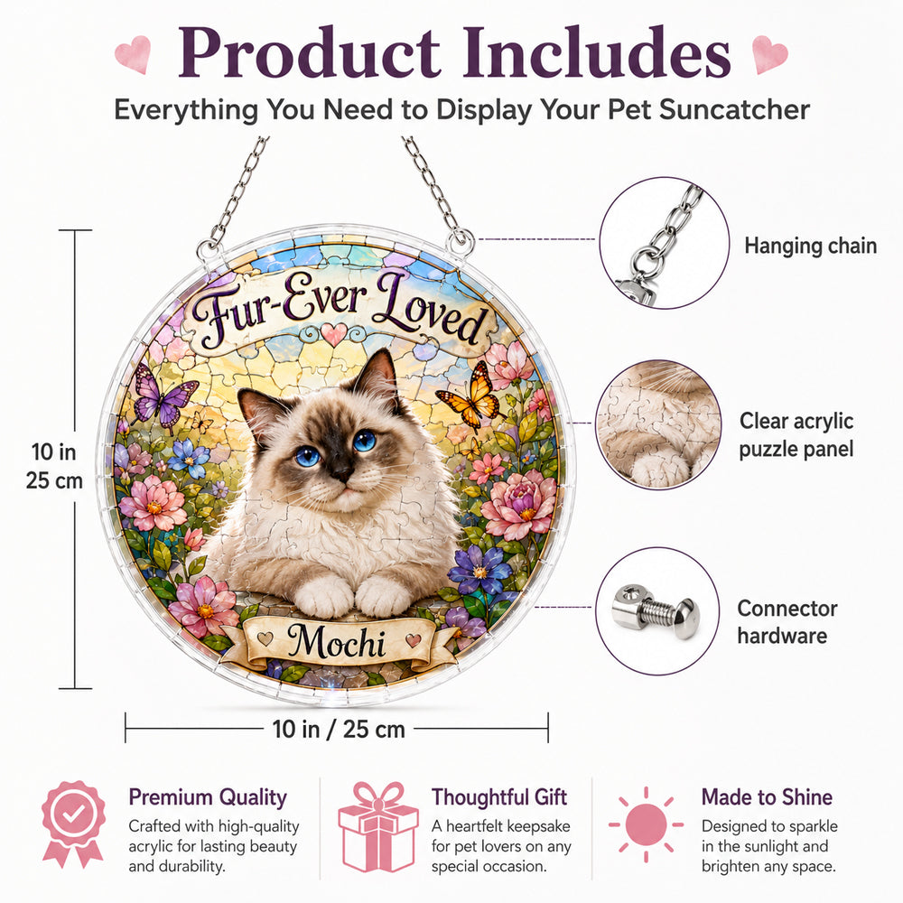 Customize Acrylic Jigsaw Puzzle Suncatcher - Fur-Ever Loved