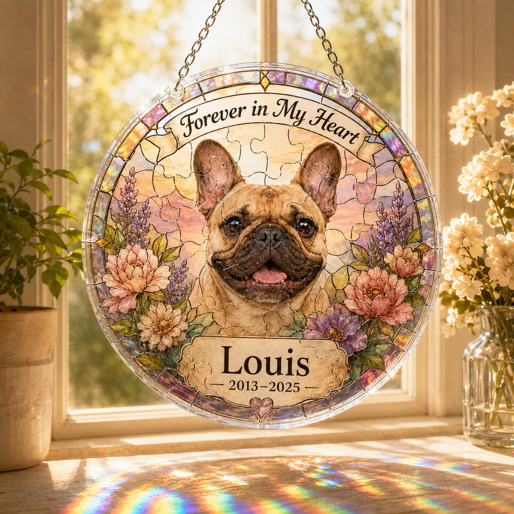 Customize Acrylic Jigsaw Puzzle Suncatcher - Forever in My Heart
