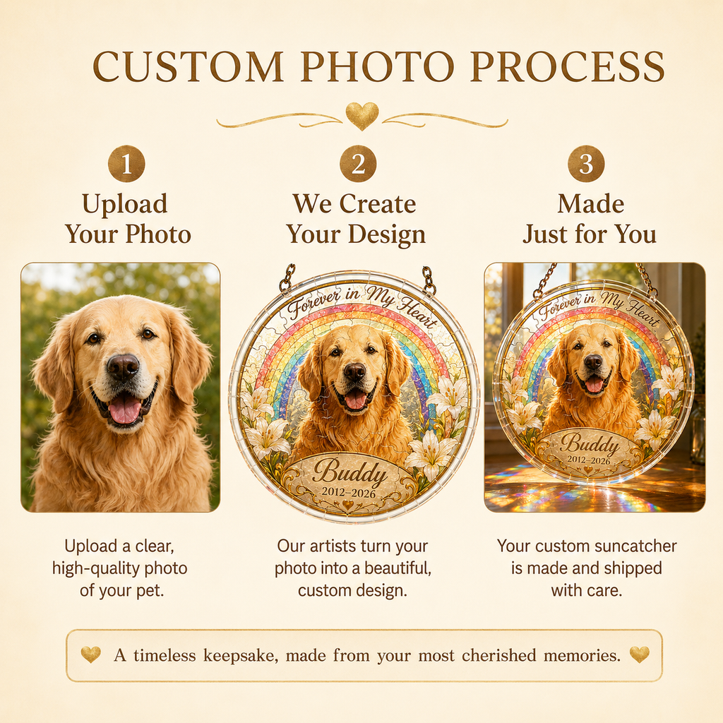 Customize Acrylic Jigsaw Puzzle Suncatcher - Forever in My Heart