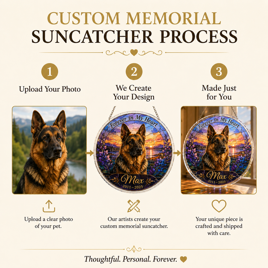 Customize Acrylic Jigsaw Puzzle Suncatcher - Forever in My Heart