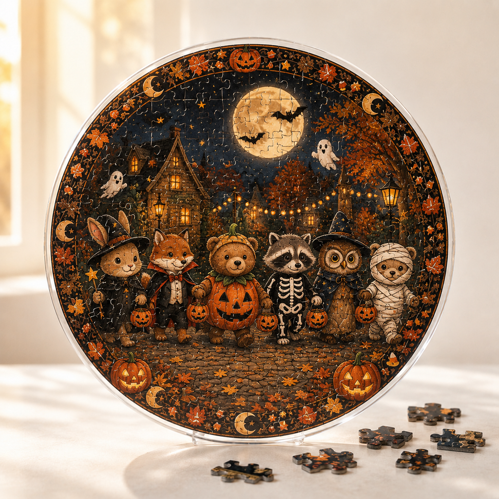 Halloween Acrylic Jigsaw Puzzle Suncatcher - 16