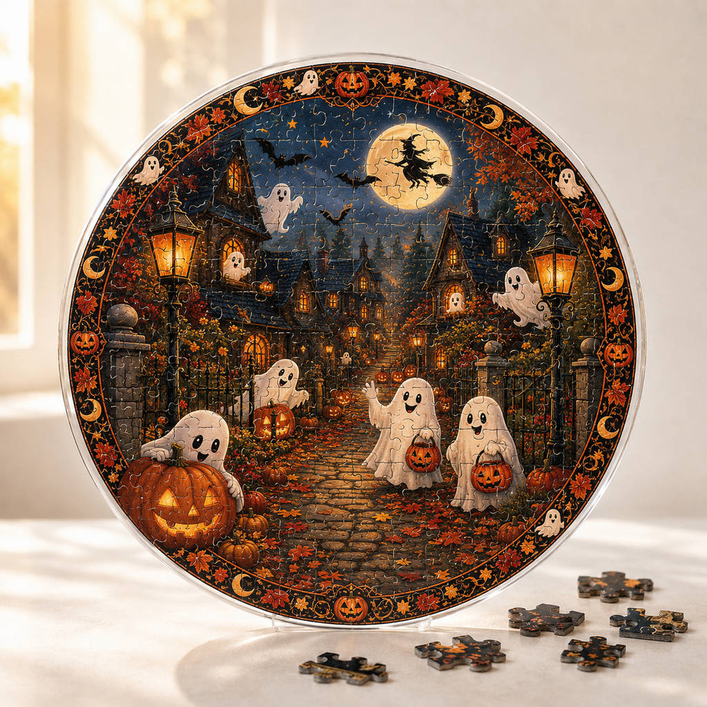 Halloween Acrylic Jigsaw Puzzle Suncatcher - 17