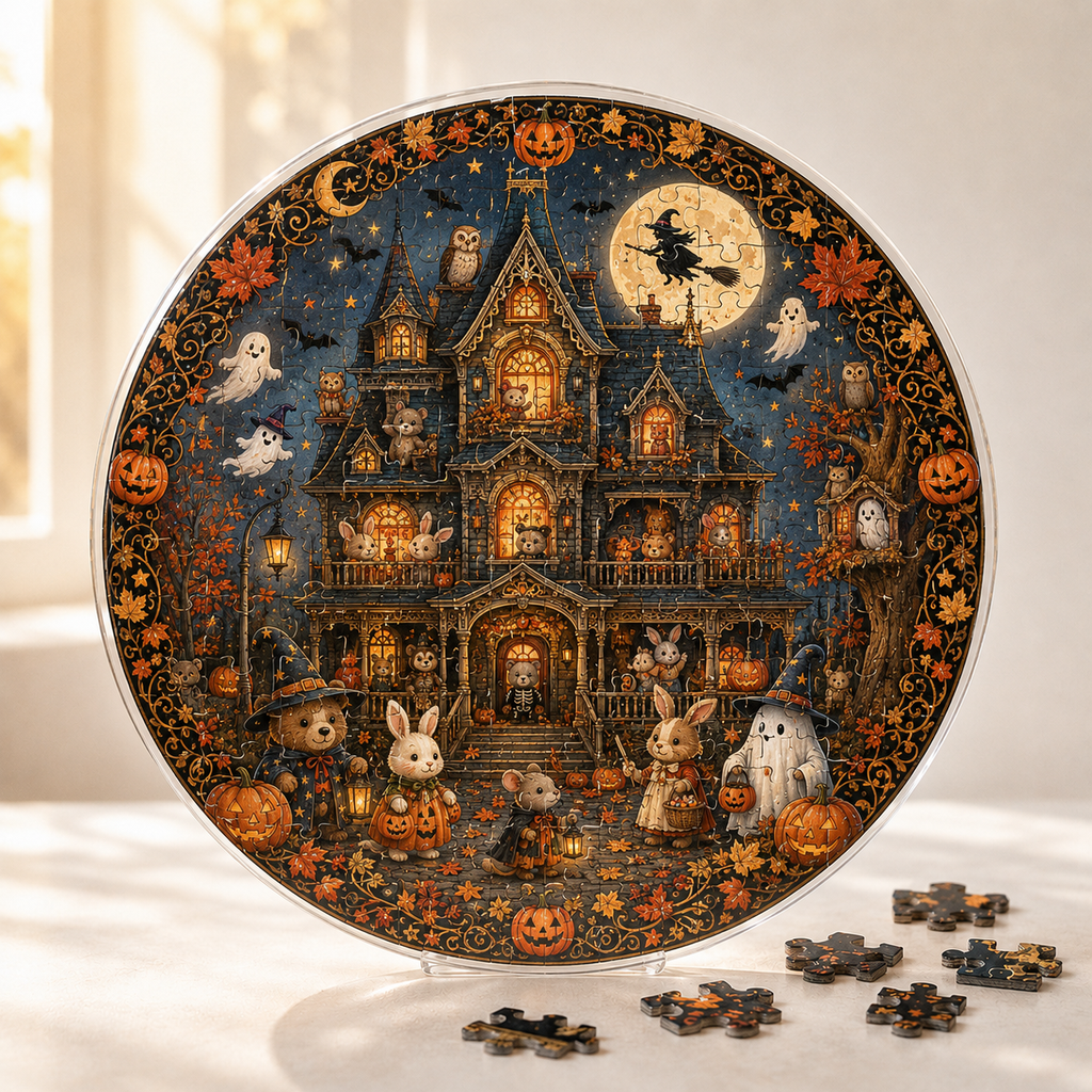 Halloween Acrylic Jigsaw Puzzle Suncatcher - 18