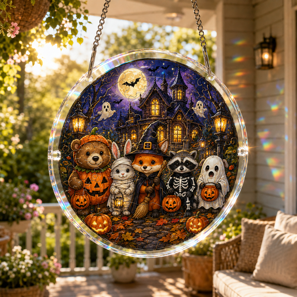 Halloween Acrylic Jigsaw Puzzle Suncatcher - 20