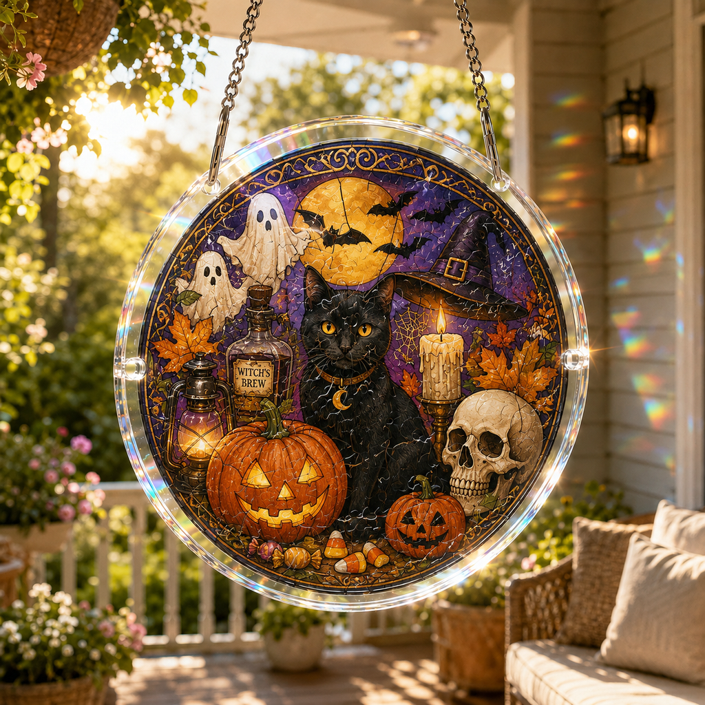 Halloween Acrylic Jigsaw Puzzle Suncatcher - 15