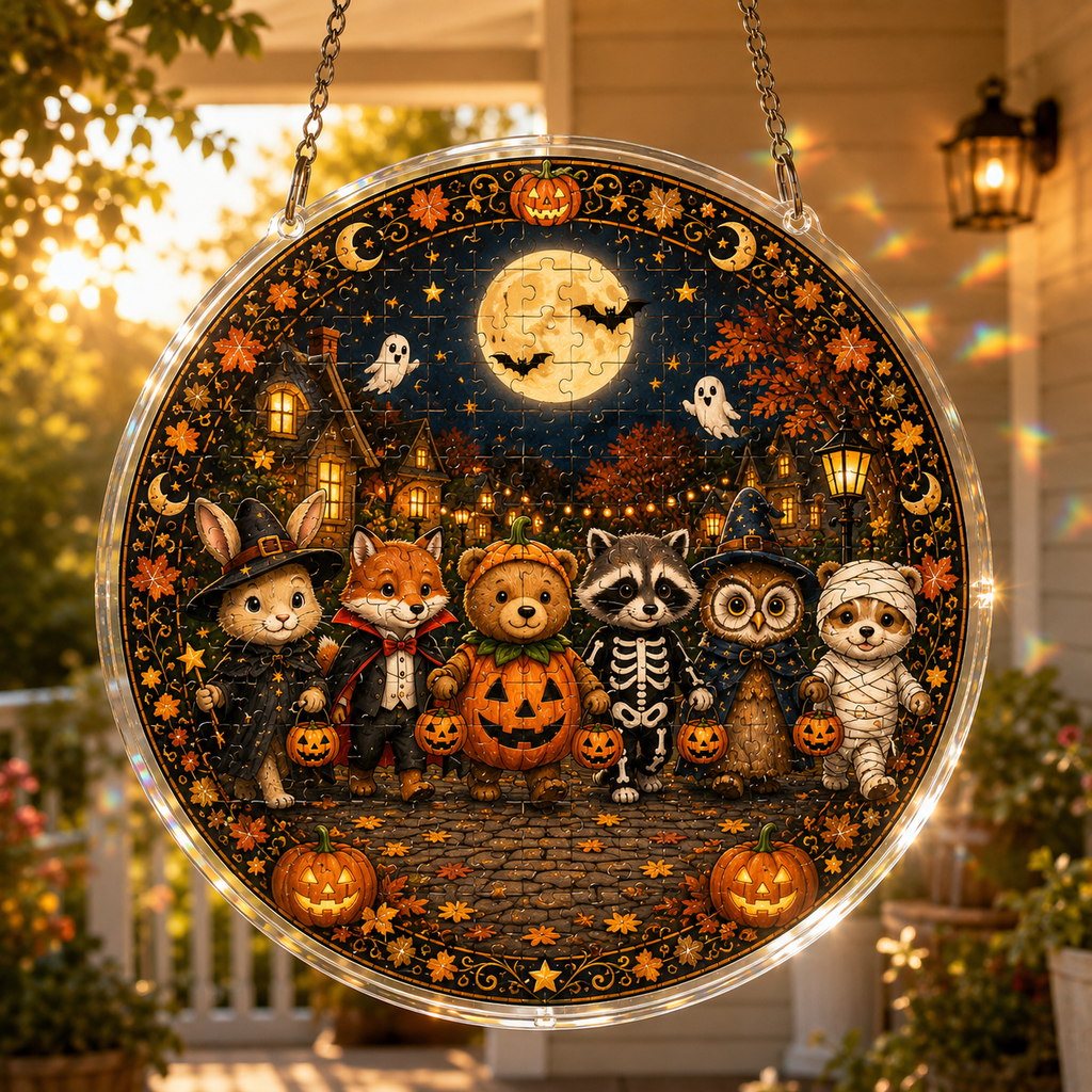 Halloween Acrylic Jigsaw Puzzle Suncatcher - 21