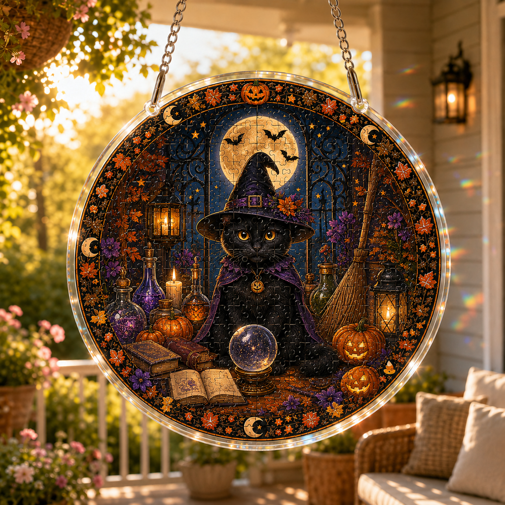 Halloween Acrylic Jigsaw Puzzle Suncatcher - 23
