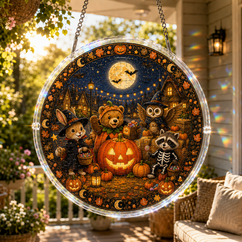 Halloween Acrylic Jigsaw Puzzle Suncatcher - 14