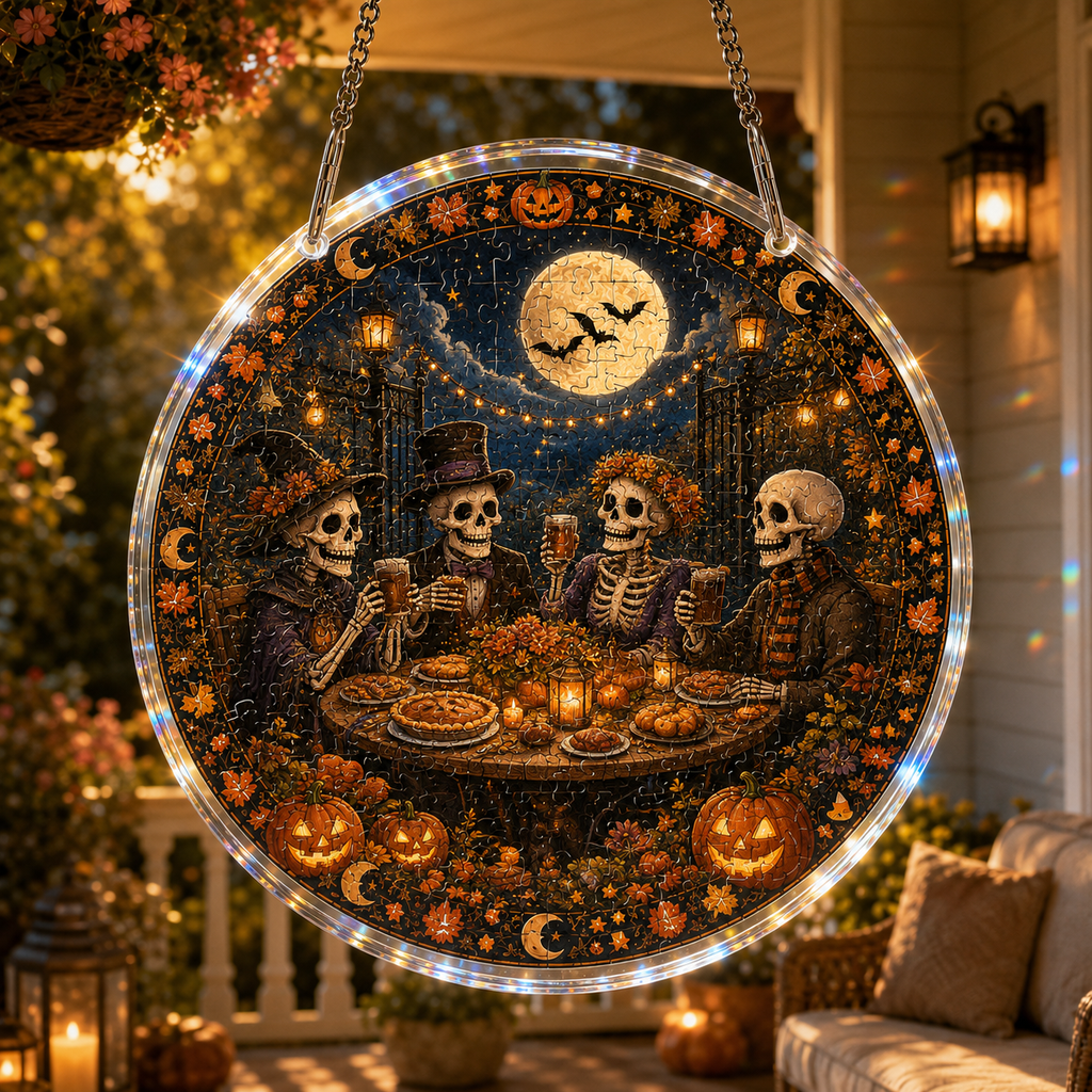 Halloween Acrylic Jigsaw Puzzle Suncatcher - 24
