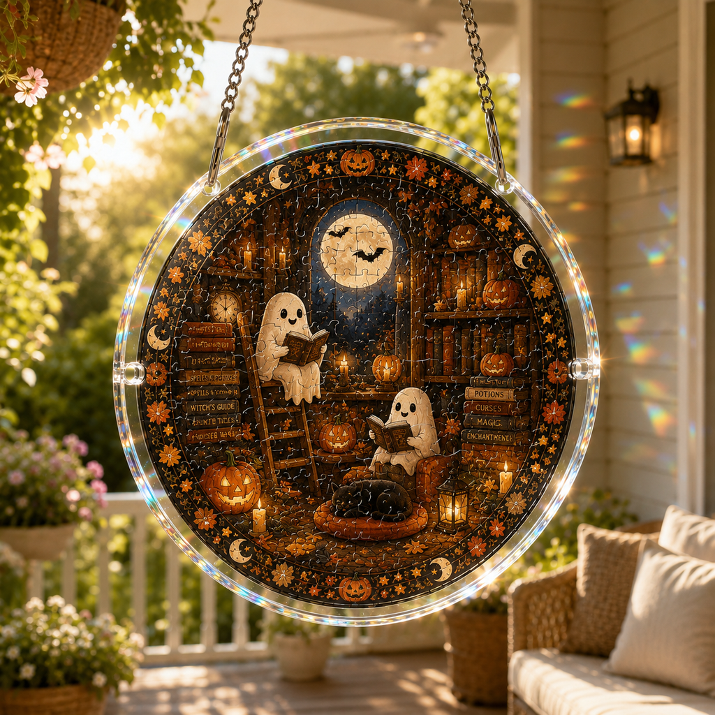 Halloween Acrylic Jigsaw Puzzle Suncatcher - 12