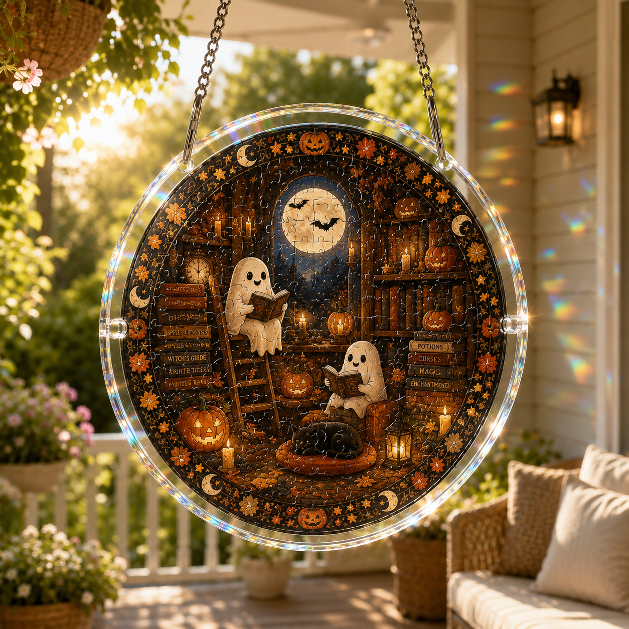 Halloween Acrylic Jigsaw Puzzle Suncatcher - 12