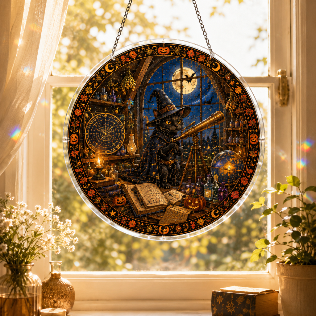 Halloween Acrylic Jigsaw Puzzle Suncatcher - 34
