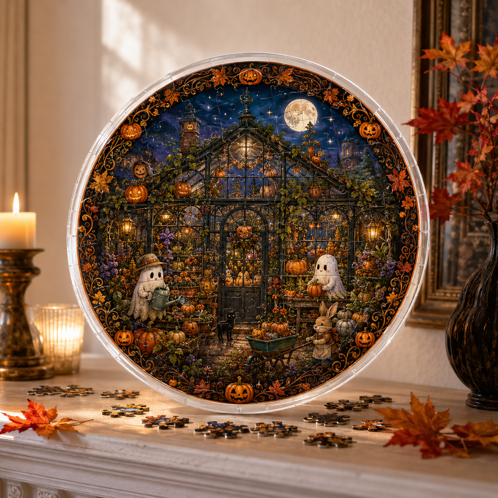 Halloween Acrylic Jigsaw Puzzle Suncatcher - 35