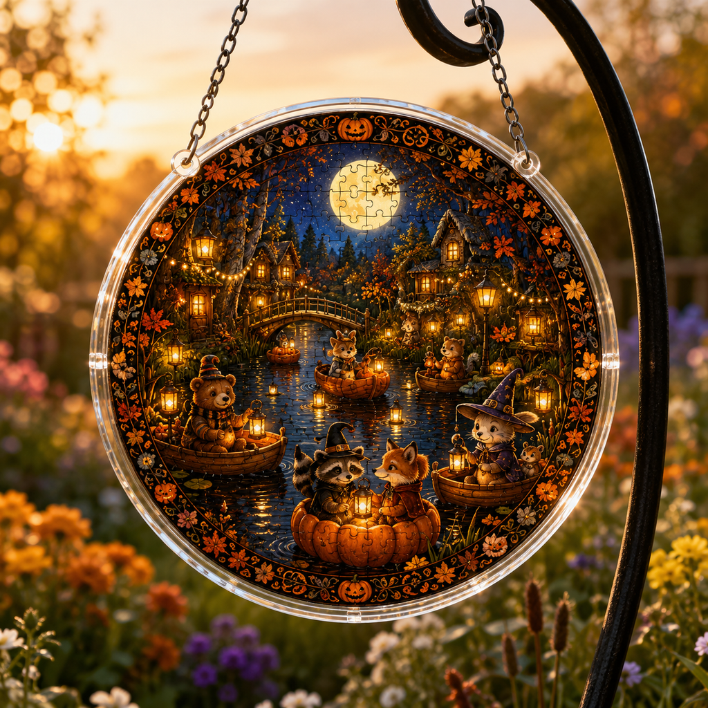 Halloween Acrylic Jigsaw Puzzle Suncatcher - 37
