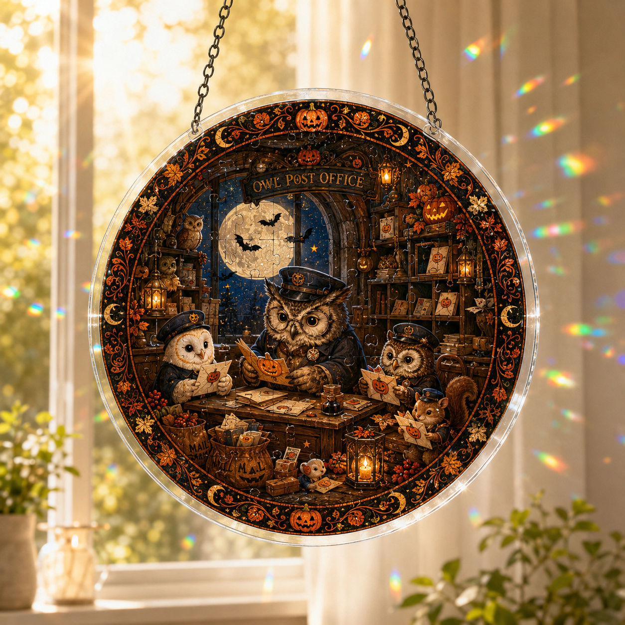 Halloween Acrylic Jigsaw Puzzle Suncatcher - 39
